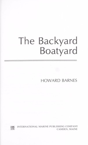 The backyard boatyard