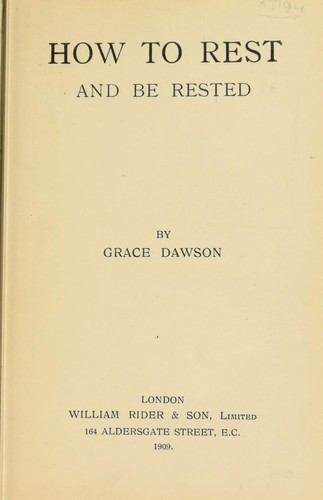 How to rest and be rested