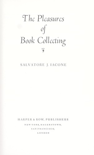 The pleasures of book collecting