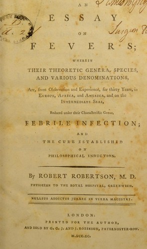 An essay on fevers