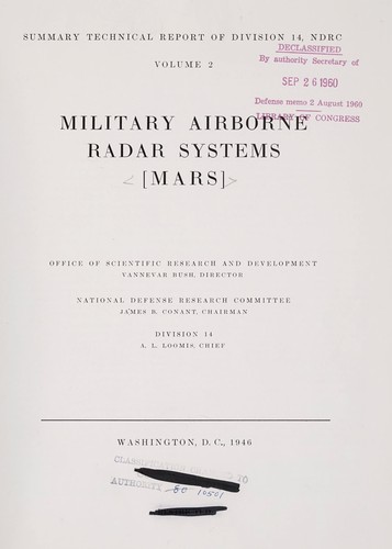 Military airborne radar systems [MARS]