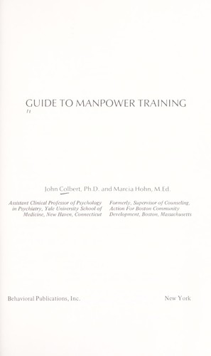 Guide to manpower training