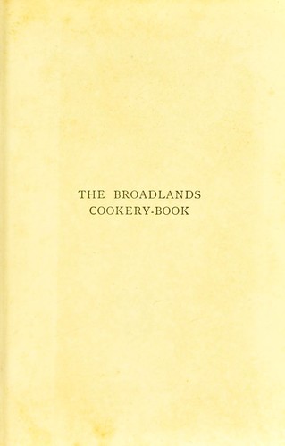 The Broadlands cookery-book