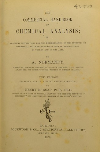 The commercial hand-book of chemical analysis