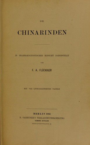 Die Chinarinden