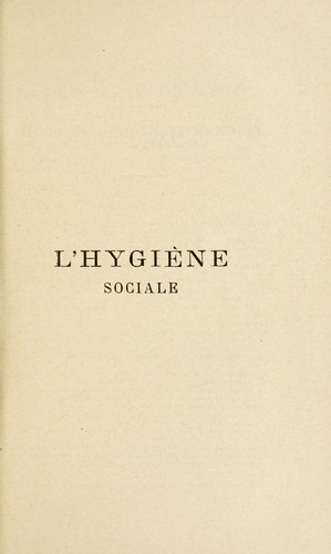 L'hygi©·ne sociale