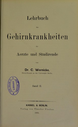 Lehrbuch der Gehirnkrankheiten f©ơr Aerzte und Studirende
