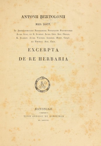 Excerpta de re herbaria