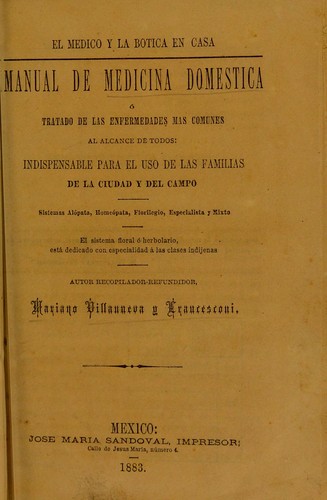 Manual de medicina domestica, ©đ, Tratado de las enfermedades mas comunes al alcance de todos