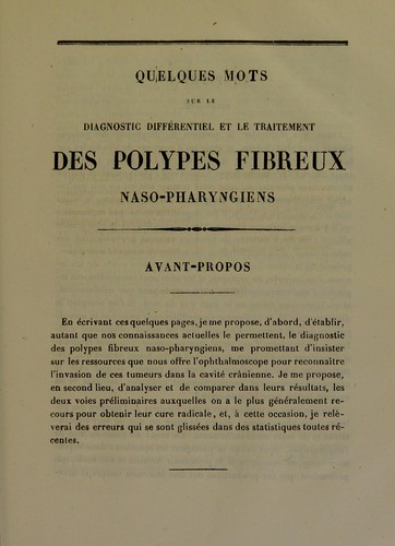 Quelques mots sur le diagnostic differentiel des polypes fibreux naso-pharyngiens