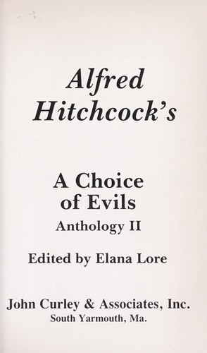 Alfred Hitchcock's a choice of evils : anthology II