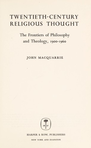 Twentieth-century religious thought