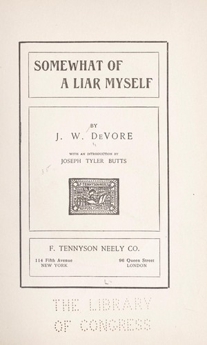 Somewhat of a liar myself [a story]
