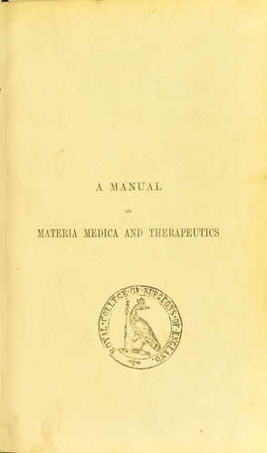 Royle's manual of materia medica and therapeutics