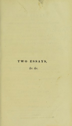 Two essays : one upon single vision with two eyes ; the other on dew : a letter to the Right Hon. Lloyd, Lord Kenyon, and an account of a female of the white race of mankind, part of whose skin resembled that of a negro ; with some observations on the causes of the differences in colour and form between the white and negro races of men