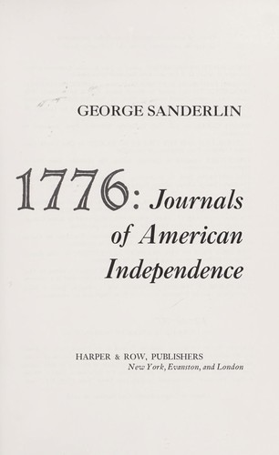 1776: journals of American independence