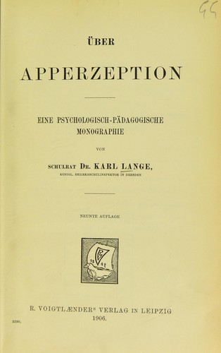 ©ber Apperzeption
