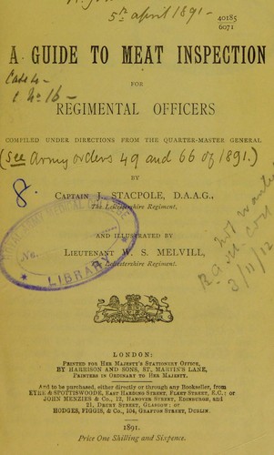A guide to meat inspection for regimental officers