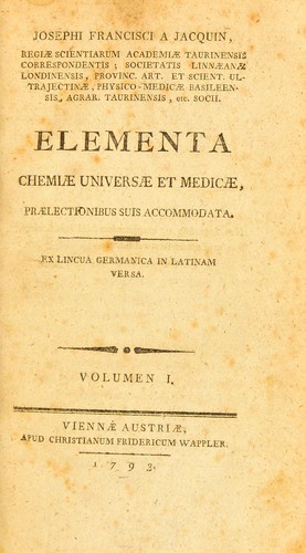 Elementa chemiae universae et medicae ...