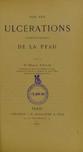 Sur les ulc©♭rations tuberculeuses de la peau