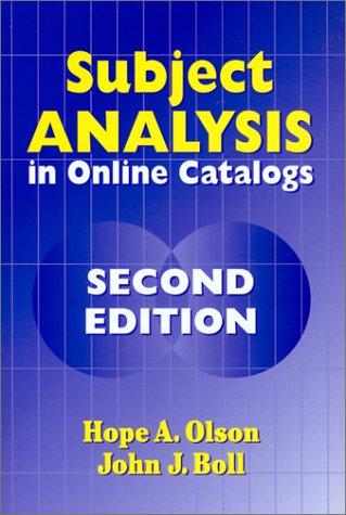 Subject analysis in online catalogs