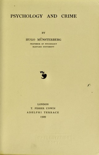 Psychology and crime