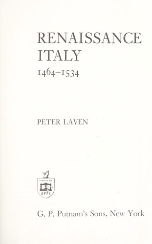 Renaissance Italy, 1464-1534