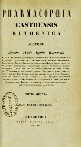 Pharmacopoeia castrensis Ruthenica
