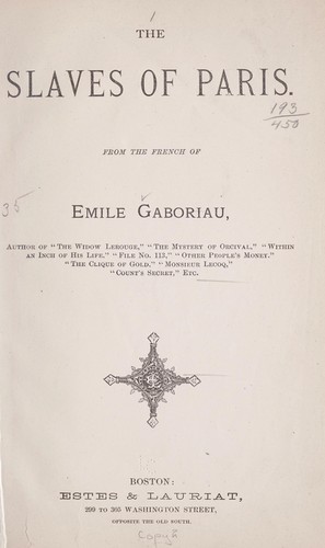Les esclaves de Paris
