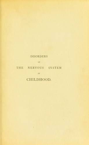 On some disorders of the nervous system in childhood