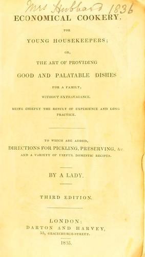 Economical cookery, for young housekeepers