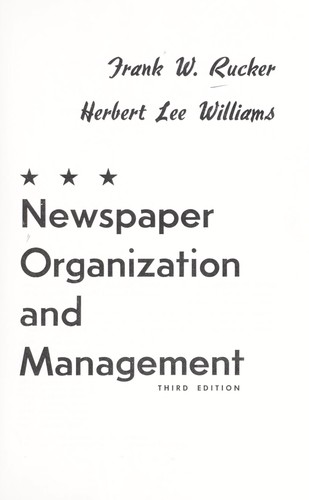 Newspaper organization and management