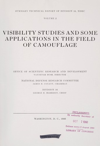 Visibility studies and some applications in the field of camouflage