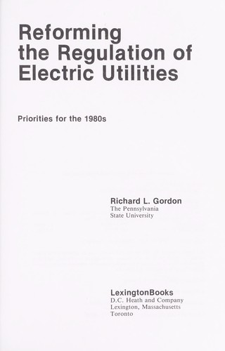 Reforming the regulation of electric utilities