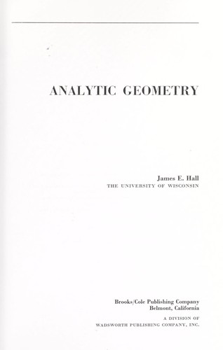 Analytic geometry