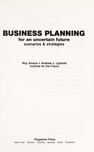 Business planning for an uncertain future