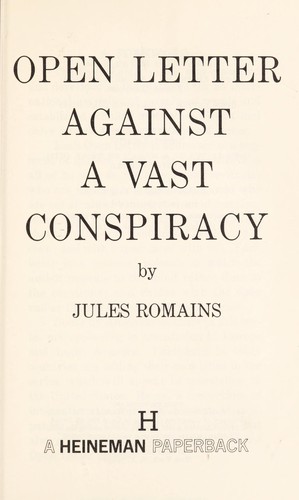 Open letter against a vast conspiracy