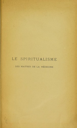 Le spiritualisme des maitres de la m©♭decine