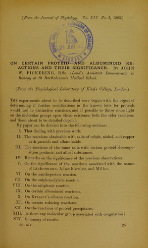 On certain proteid and albuminoid reactions and their significance