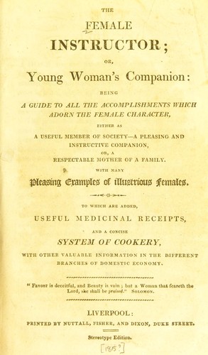 The female instructor, or Young woman's companion