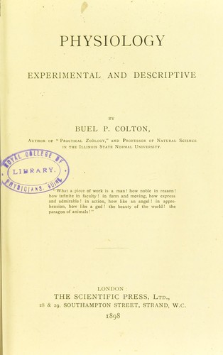 Physiology : experimental and descriptive