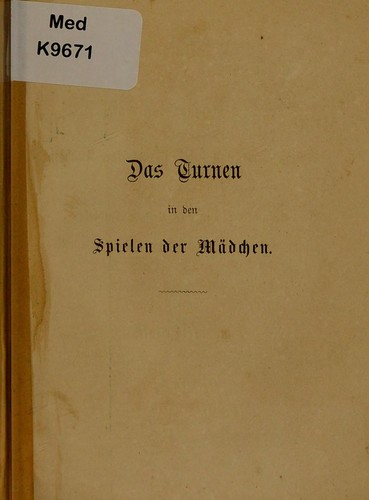 Das Turnen in den Spielen der M©Þdchen