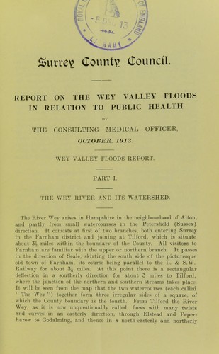 Report on the Wey valley floods in relation to public health