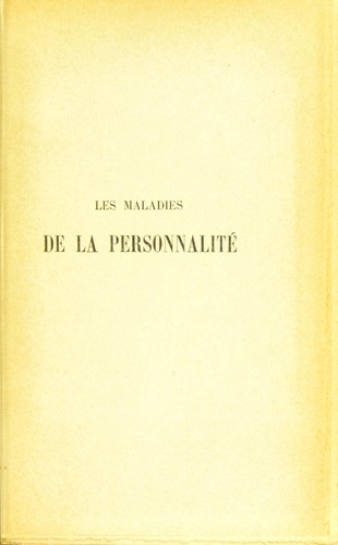 Les maladies de la personnalit©♭