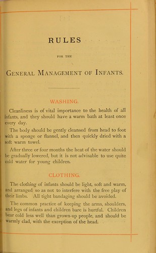 Rules for the general management of infants
