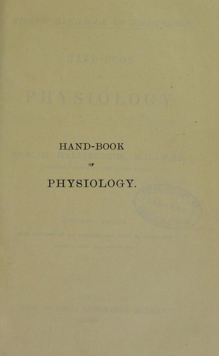 Hand-book of physiology
