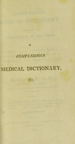 A compendious medical dictionary