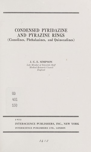 Condensed pyridazine and pyrazine rings (cinnolines, phthalazines, and quinoxalines)