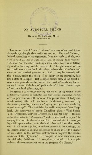 On surgical shock