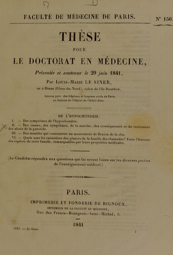 Th©·se pour le doctorat en m©♭decine